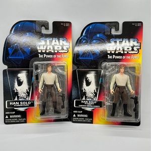 Han Solo Carbonite Power of the Force set of #2 Action Figures